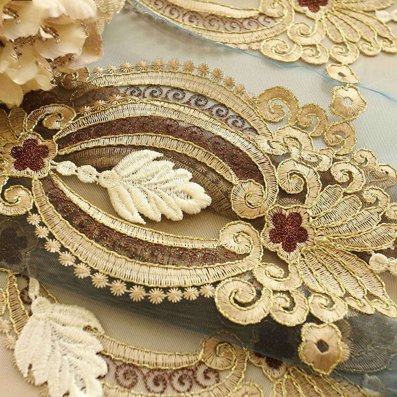 HKM-914707 Stylish Embossed Embroidered Window Screens for Living Room and Bedroom in Versatile Designs