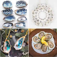 HKM-914963 30 Natural Oyster Shells with Pearl for DIY Arts and Crafts Decor, 2-2.5 Inches