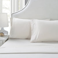 HKM-914963 Embroidered Frosted Pillowcase - Soft, Breathable Polyester, Multiple Colors Available