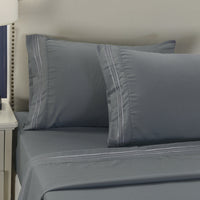 HKM-914963 Embroidered Frosted Pillowcase - Soft, Breathable Polyester, Multiple Colors Available