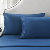 HKM-914963 Embroidered Frosted Pillowcase - Soft, Breathable Polyester, Multiple Colors Available