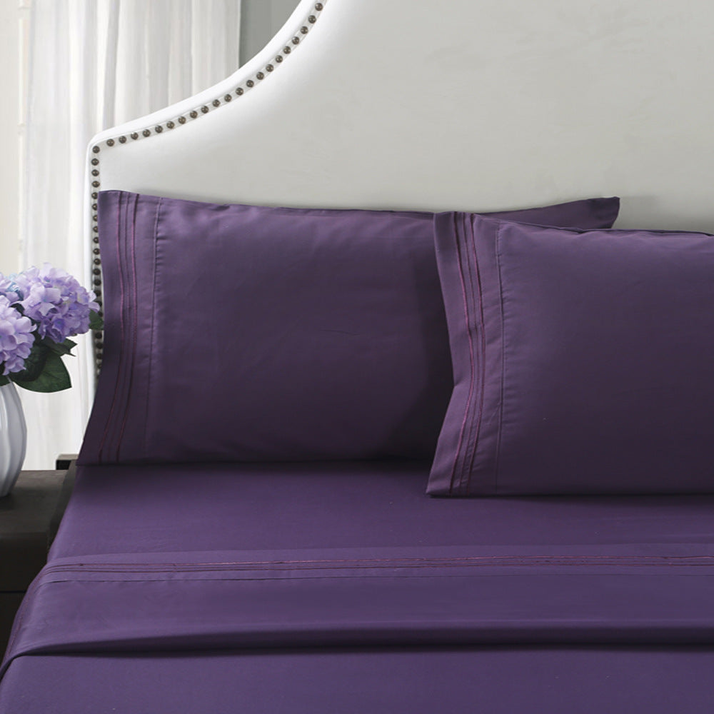 HKM-914963 Embroidered Frosted Pillowcase - Soft, Breathable Polyester, Multiple Colors Available