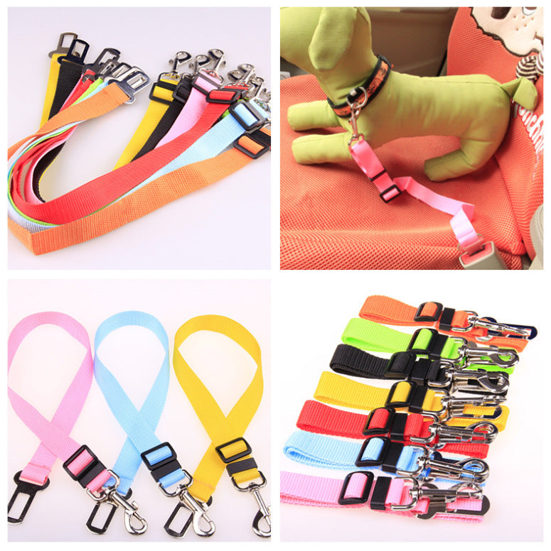 HKM-915027 Adjustable Nylon Dog Safety Seat Belt for Car Travel 5-20kg