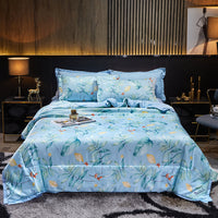 HKM-915155 Tiansi Summer Four-Piece Cooling Quilt Set - Machine Washable Tencel Bed Cover for Single and Double Beds
