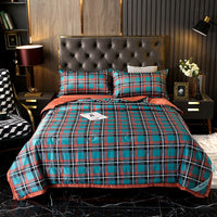 HKM-915155 Tiansi Summer Four-Piece Cooling Quilt Set - Machine Washable Tencel Bed Cover for Single and Double Beds