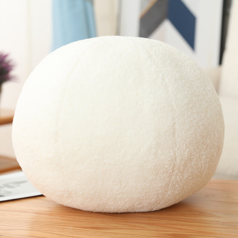 HKM-915283 Plush Three-Dimensional Round Lumbar Support Pillow with Core