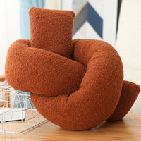 HKM-915283 Plush Three-Dimensional Round Lumbar Support Pillow with Core