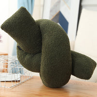 HKM-915283 Plush Three-Dimensional Round Lumbar Support Pillow with Core