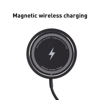HKM-915411 15W Magnetic Wireless Charger with Metal Casing - Type-C Interface, Black or White