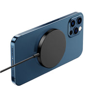HKM-915411 15W Magnetic Wireless Charger with Metal Casing - Type-C Interface, Black or White