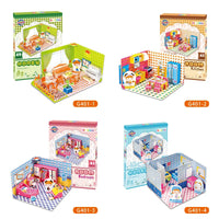 HKM-915731 3D Colorful Cartoon DIY Puzzles for Kids - Bedroom, Kitchen, Bathroom Themes, Educational Fun