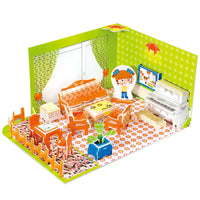 HKM-915731 3D Colorful Cartoon DIY Puzzles for Kids - Bedroom, Kitchen, Bathroom Themes, Educational Fun