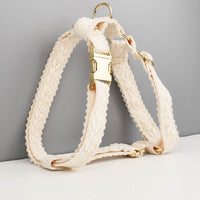 HKM-915859 Leaves Lace Pet Vest Collar Wedding Exclusive For Cross-border Dog Leash One Piece Hair Lettering Change Button