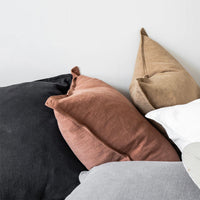 HKM-915987 Cotton and Linen Large Solid Color Living Room Cushion - 55x55cm and 45x45cm Options