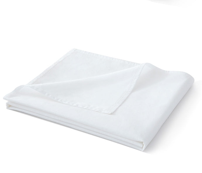 HKM-915987 Pure Cotton White Bed Sheet for Single Beds - Soft and Comfortable