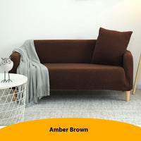HKM-916051 Knitted Thickened Sofa Cover in Solid Colors for Single, Double, and Three-Seat Sofas