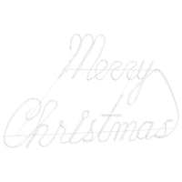 HKM-916115 Illuminated Red Christmas Sign with 216 LEDs, Waterproof Iron Design for Indoor and Outdoor Use, 99 x 55 x 13 cm