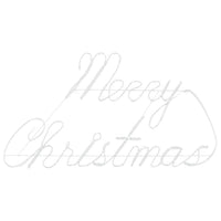 HKM-916115 Illuminated Red Christmas Sign with 216 LEDs, Waterproof Iron Design for Indoor and Outdoor Use, 99 x 55 x 13 cm