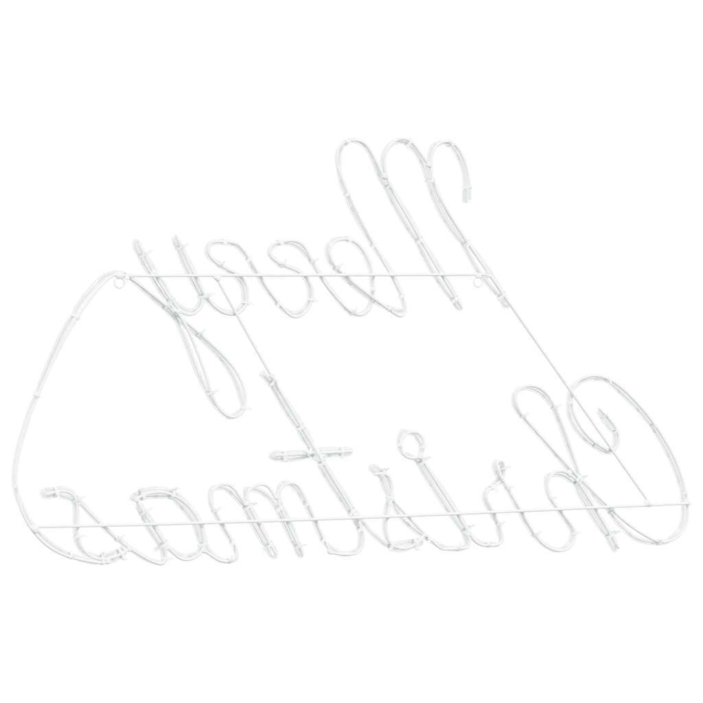 HKM-916115 Illuminated Red Christmas Sign with 216 LEDs, Waterproof Iron Design for Indoor and Outdoor Use, 99 x 55 x 13 cm