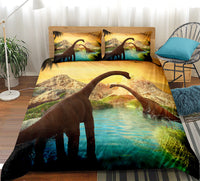HKM-916307 Jurassic Dinosaur 3D Bedding Set – Kids Room Decor in Polyester