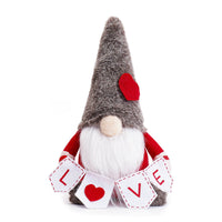 HKM-916435 Cute Faceless Doll Ornaments for Valentine's Day - 12.5" Decorative Cloth Dolls