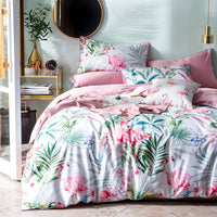 HKM-916627 American Style Simple Cotton 4-Piece Bedding Set - Duvet Covers in Multiple Sizes