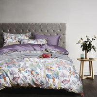 HKM-916627 American Style Simple Cotton 4-Piece Bedding Set - Duvet Covers in Multiple Sizes