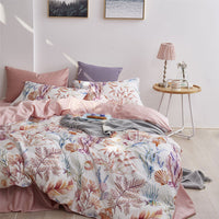 HKM-916627 American Style Simple Cotton 4-Piece Bedding Set - Duvet Covers in Multiple Sizes