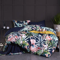 HKM-916627 American Style Simple Cotton 4-Piece Bedding Set - Duvet Covers in Multiple Sizes