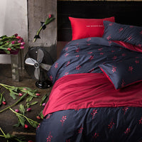 HKM-916627 American Style Simple Cotton 4-Piece Bedding Set - Duvet Covers in Multiple Sizes