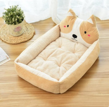 HKM-916691 Kennel removable and washable Teddy cartoon pet nest pet supplies large dog golden retriever dog bed mat wholesale