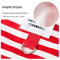 HKM-916819 Striped Thin Velvet Sweater for Small Dogs - Casual Pet Clothing in Black or Red