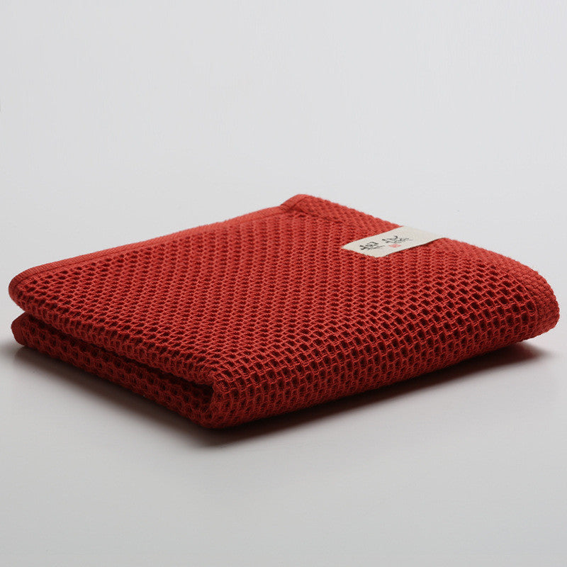 HKM-916883 Thickened Cotton Honeycomb Washcloth – 32-Piece Combed Yarn Design