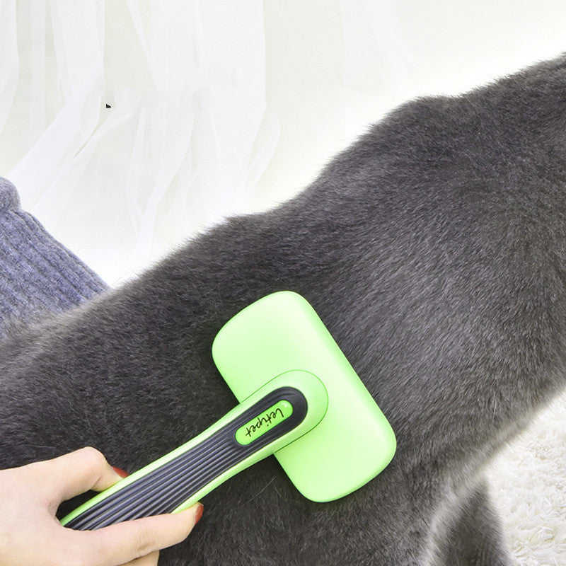 HKM-917011 Automatic Pet Hair Removal Brush - Eco-Friendly ABS & TRP Materials, 19.5x10.7x5.8CM, Fruit Green