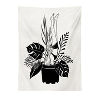 HKM-917139 Abstract Hand-Drawn Tapestry – 100% Polyester Fiber, Machine Washable, Brushed Style