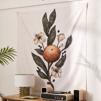 HKM-917139 Abstract Hand-Drawn Tapestry – 100% Polyester Fiber, Machine Washable, Brushed Style