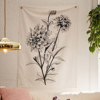 HKM-917139 Abstract Hand-Drawn Tapestry – 100% Polyester Fiber, Machine Washable, Brushed Style