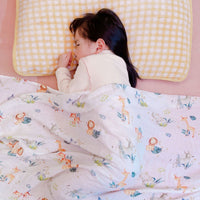 HKM-917139 Double-Layer Newborn Gauze Scarf with Animal and Floral Prints, 120x120cm