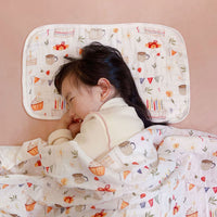 HKM-917139 Double-Layer Newborn Gauze Scarf with Animal and Floral Prints, 120x120cm