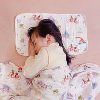 HKM-917139 Double-Layer Newborn Gauze Scarf with Animal and Floral Prints, 120x120cm