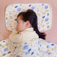 HKM-917139 Double-Layer Newborn Gauze Scarf with Animal and Floral Prints, 120x120cm