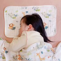 HKM-917139 Double-Layer Newborn Gauze Scarf with Animal and Floral Prints, 120x120cm