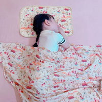 HKM-917139 Double-Layer Newborn Gauze Scarf with Animal and Floral Prints, 120x120cm
