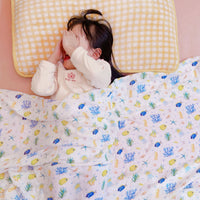 HKM-917139 Double-Layer Newborn Gauze Scarf with Animal and Floral Prints, 120x120cm