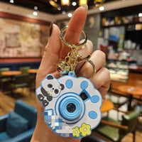 HKM-917139 Planet Rabbit Astronaut Keychain - Cute Cartoon Silicone Bag Pendant for Keys