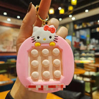 HKM-917139 Planet Rabbit Astronaut Keychain - Cute Cartoon Silicone Bag Pendant for Keys