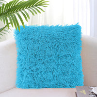 HKM-917267 Solid Color Crystal Plush Cushion Cover - 40x40cm, Polyester Material
