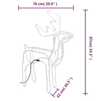 HKM-917267 Warm White LED Silhouette Reindeer Christmas Decoration - 76 x 42 x 87 cm