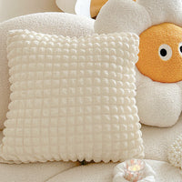 HKM-917523 Big Eye Plush Cushion Cover - Cute Cartoon Pillow for Living Room Decor (45x45cm) or Extra Large Wink Flower Design (60x60cm)