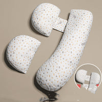 HKM-917587 Pregnancy Comfort Waist Pillow with Leaf Pattern - 120 cm, 10.1-15 cm Height